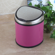Botella de basura del sensor de Aotomatic del estilo europeo rosado para el hogar / la oficina / el hotel (D-9L)